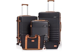 Spacious and Durable Black Luggage Set: Your Travel Companion