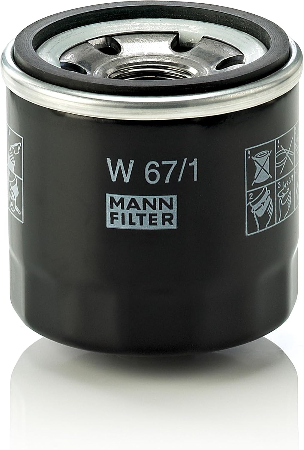 MANN-FILTER W 67/1 Spin-On Oil Filter Compatible With Infiniti, Subaru, Mazda and Nissan models