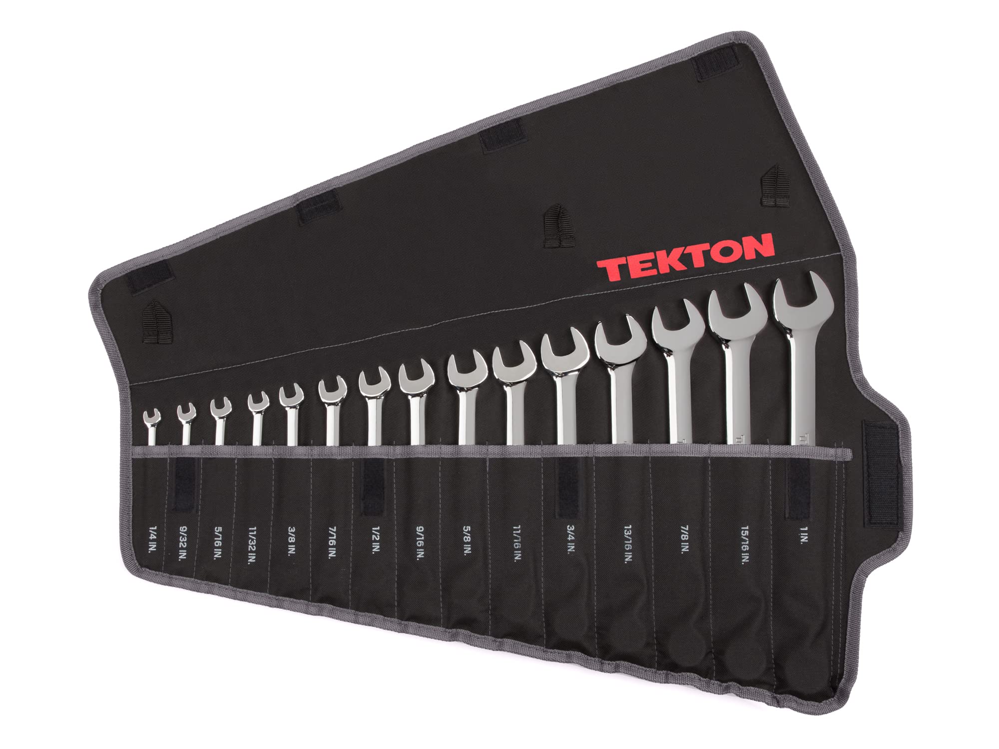 Combination Wrench Set with Roll, 15-Piece (1/4 - 1 inch) | WRN03293
