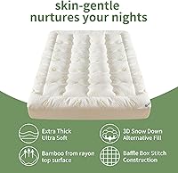 Vista 6 de Cubrecolchón prémium 100% impermeable tamaño Queen, transpirable, protector de cama de rayón de bambú, funda de sábana de bolsillo profundo de 8 a
