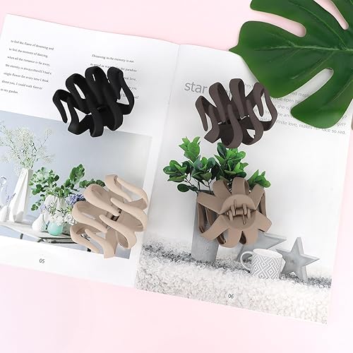 Miniatura 7 de 4 pinzas de pulpo grandes para cabello grueso, pinzas de pulpo mate para cabello fino, clip de mandíbula de sujeción fuerte, pinzas antideslizantes