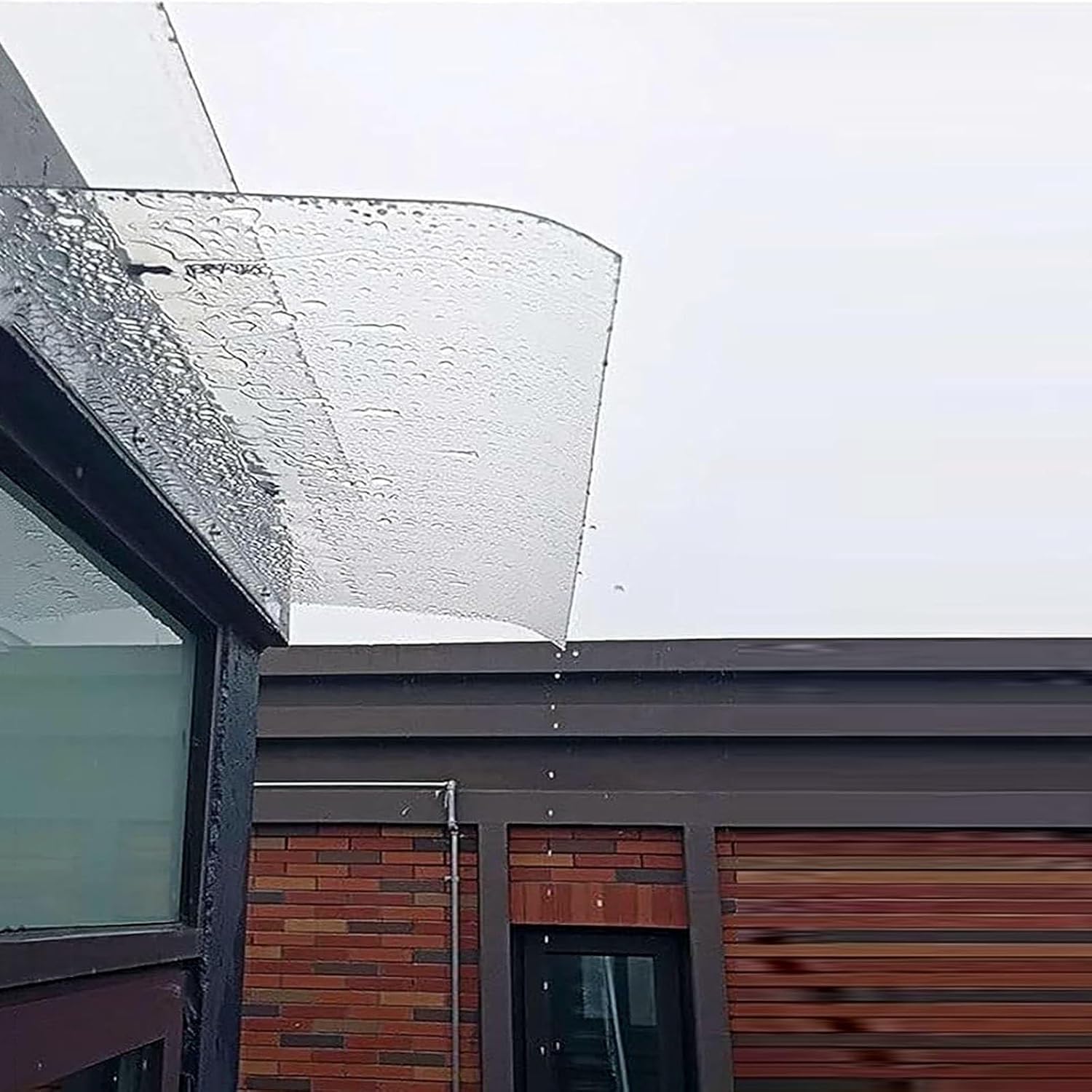 Auvent de fenêtre abri contre la pluie en polycarbonate transparent 14"