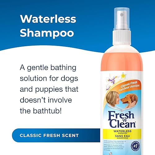 Miniatura 2 de PetAg Fresh 'n Clean - Champú clásico sin agua para perros, contiene aloe vera, fórmula antienredos para liberar tapetes y enredos, 12 onzas líquidas