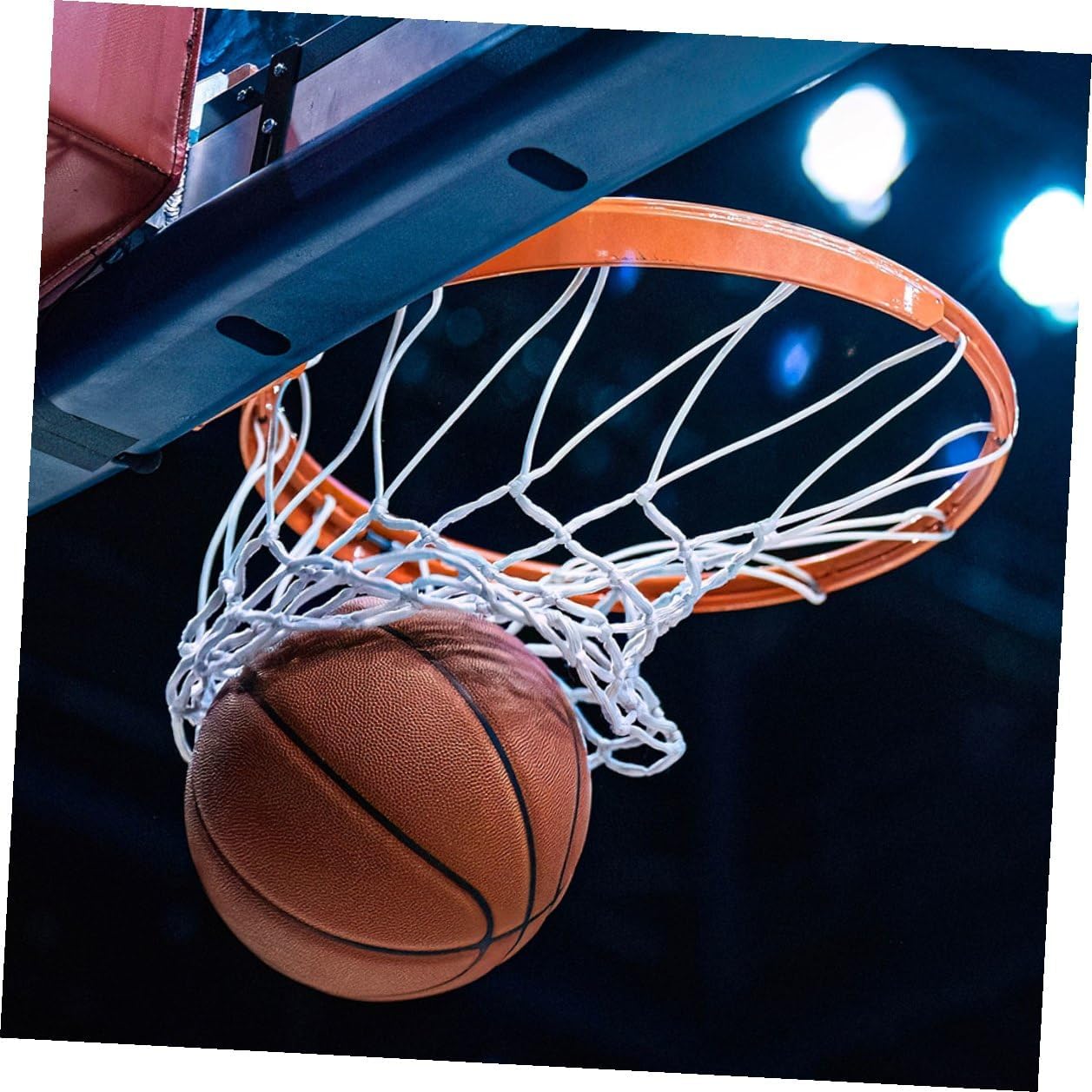 2pcs Basketball Net Threading Rope Heavy Duty Basketball Loop Net Replacement with PVC Coated Steel Wire and Aluminum Buckle for Outdoor Standard Hoops