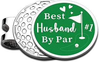 Husband Golf Ball Marker, Valentine Day Gifts for Him Husband Bf, Green Ball Marker Hat Clip for Him, Men Golf Accessories, Best Husband by Par, Golf Valentines Sweetest Day Gifts for Boyfriend Bf
