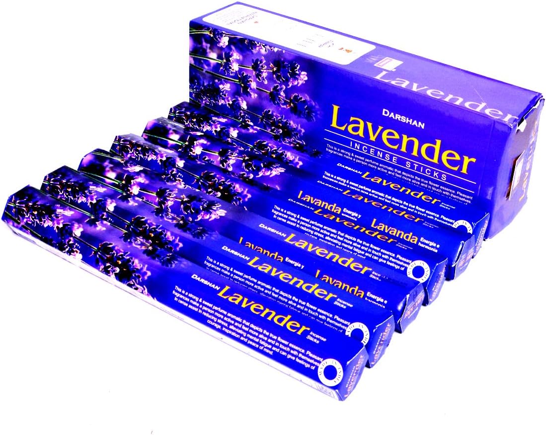Darshan Lavender - Incense Stick 6 Box Pack 120 Sticks Incense