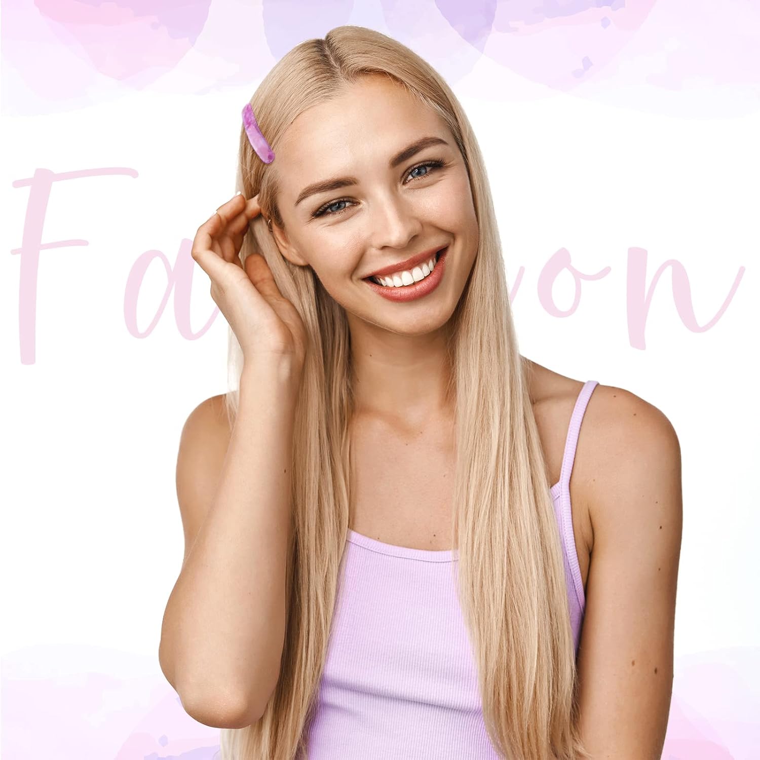 12 Pieces Hair Barrettes for Women Tortoise Shell Acetate French Skinny Clip Automatic Ponytail Barrettes for Women Fine Thin Hair Accessories(Stylish Color) - Image 4