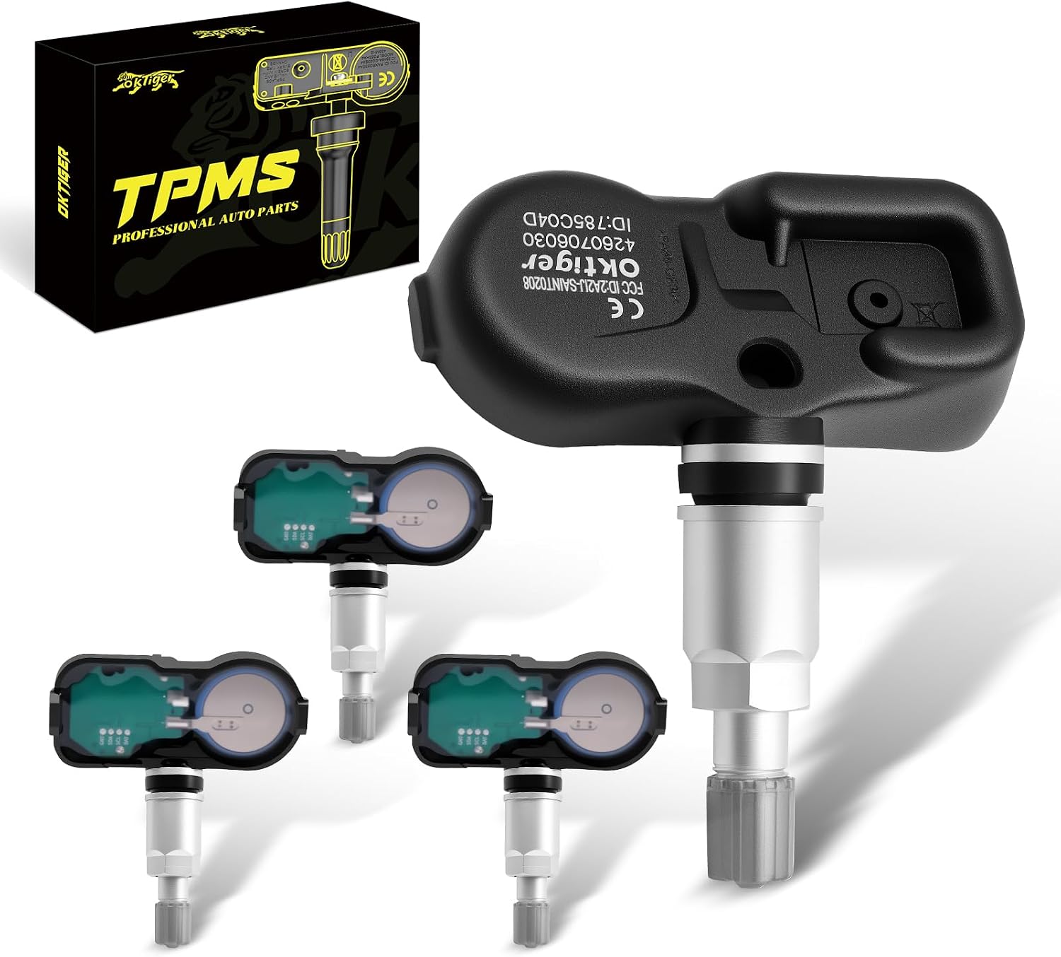 Oktiger 315MHz TPMS Sensor Pre-Programmed Fit for Toyota Tacoma 2016-2024, Corolla 2020-2024, Rav4 2019-2024, Camry 2015-2024, Avalon 2016-2022, Sequoia Tundra, for Lexus RX350 2016-2024, OE#PMV-C015