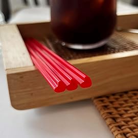 The best MOON 100pcs Heart Shaped Red Straws Disposable Drinking Cute Straw Individually Wrapped plastic red straw Valentines day Cocktail Party Birthday Party Bridal Shower Wedding supplies