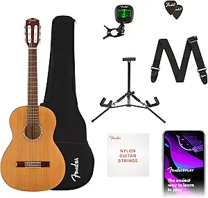 Fender 3/4 Size Acoustic Guitar Starter Kit for Beginners