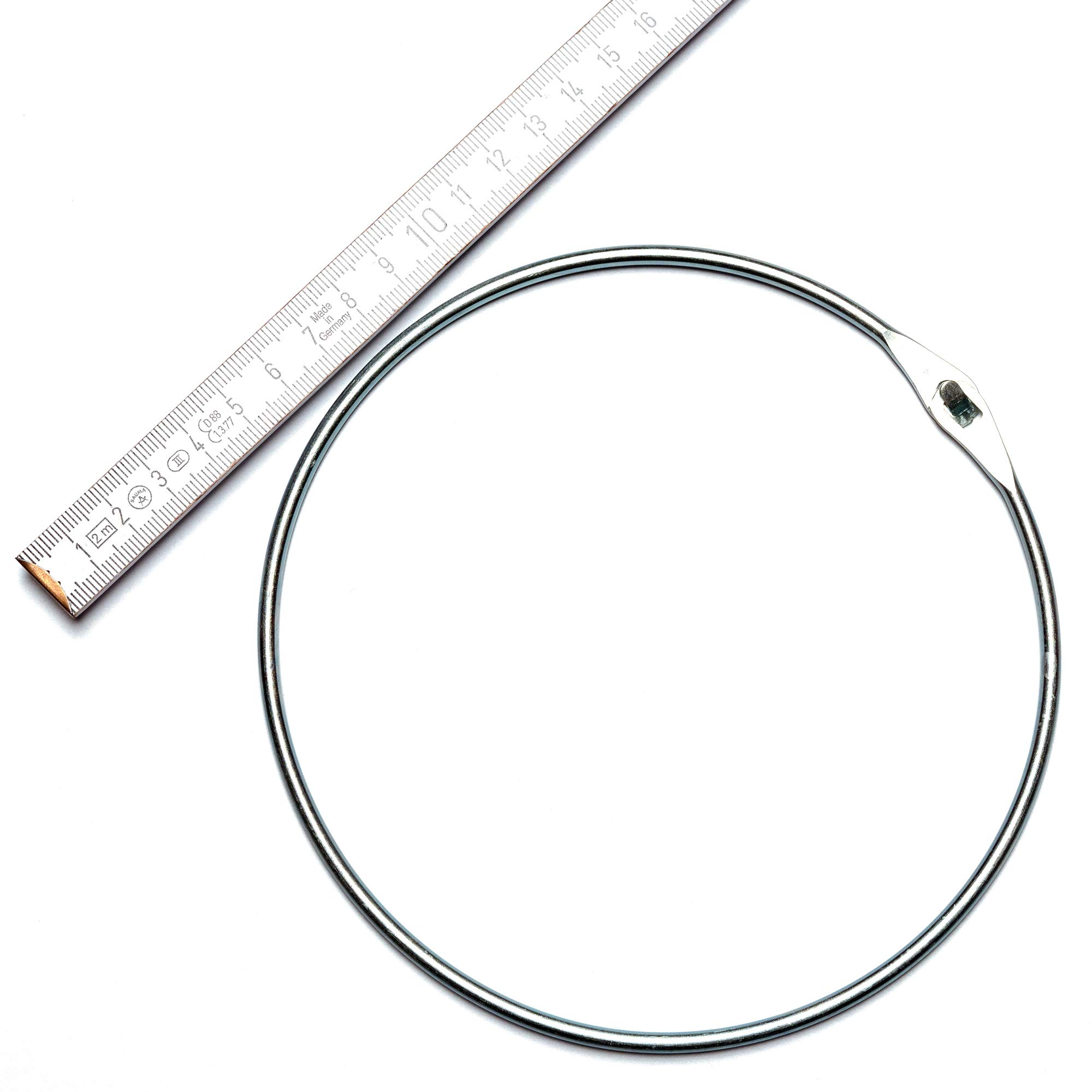 Van Den Heuvel Anneaux Acier 6cm - Porte-clés Galvanisé Avec Fermoir - Lot De 2