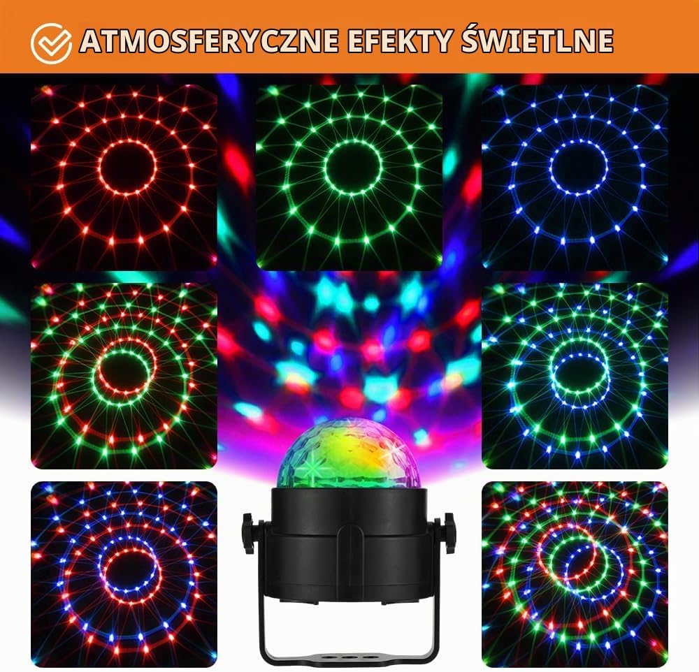 KRUMAD Kula dyskotekowa dla dzieci LED RGB, oświetlenie imprezowe dla dzieci i dorosłych, - Mise en situation et utilisation