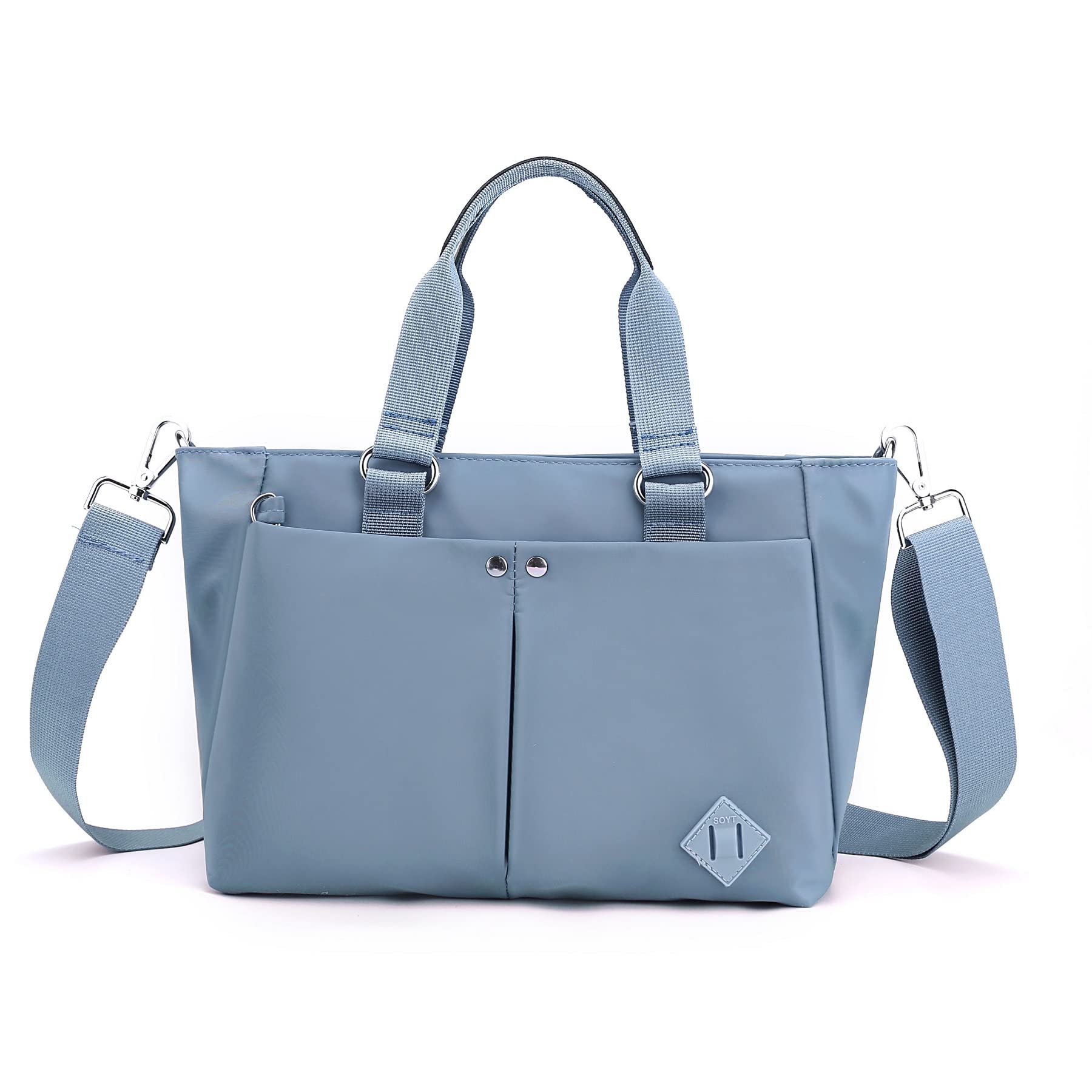 YINSN Tote Bag Women Nylon Handbag Zipper Closure Shoulder Bag Crossbody or Handle Bag for Work