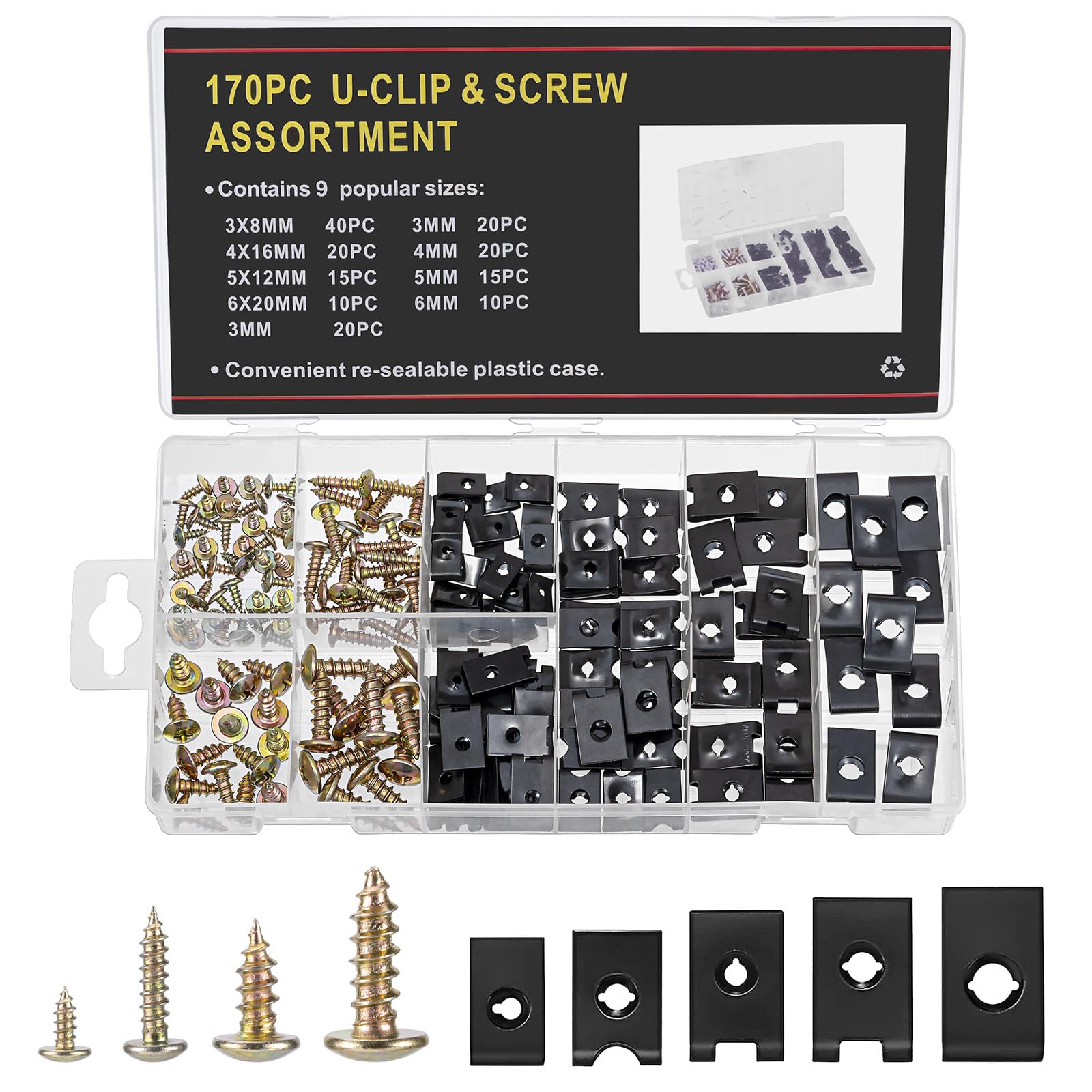 Clip de garniture X AUTOHAUX 4,2mmx16mm U Agrafe Vis plaques