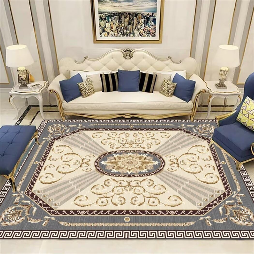 Tapis anti-acariens facile d'entretien pour chambre enfant arc-en-ciel 120x180
