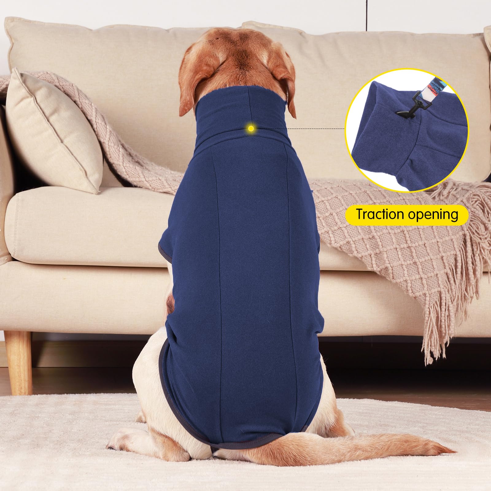 HEYWEAN Felpa per cani Gilet in pile elasticizzato Pullover per cani caldi Pullover per cani di piccola e media taglia Abbigliamento invernale per interni ed esterni