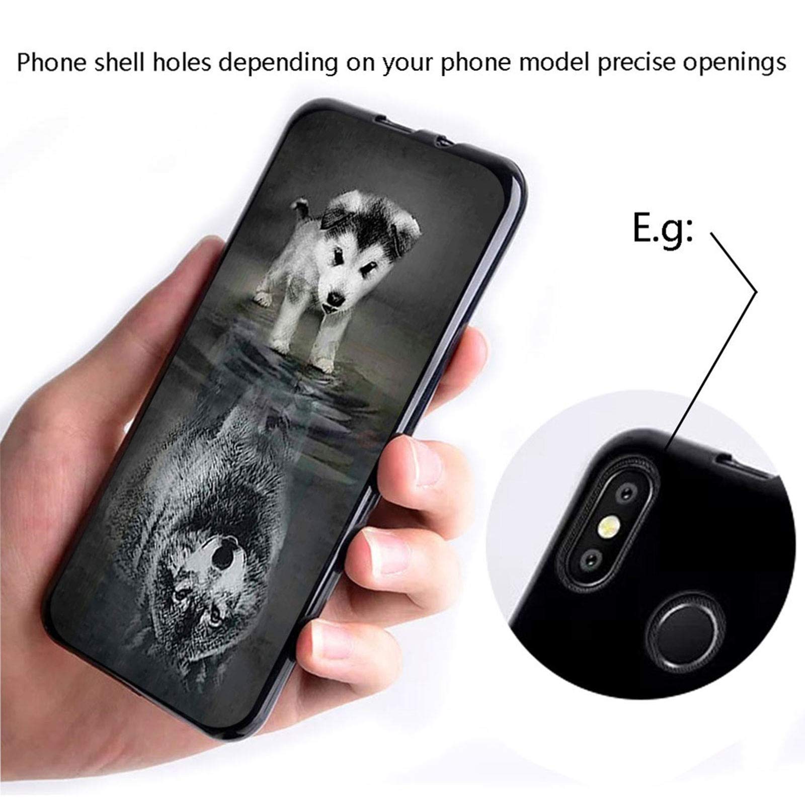 ZXLZKQ Custodia per ZTE Blade A72 5G (6.52 Pollice) + 2 PCS Vetro Temperato Pellicola, Nero Morbida Silicone TPU Antiurto Sottile Case Cover per ZTE Blade A72 5G - Piccola Ragazza