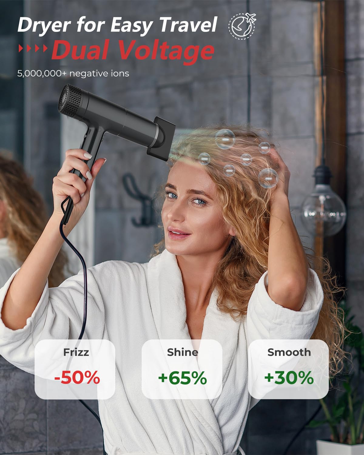 Amazon.com : Travel Hair Dryer with Diffuser, 110V-240V Dual
