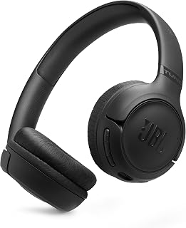 JBL Tune 530BT - Wireless on-Ear Bluetooth® 6.0 Headphones with Powerful JBL Pure Bass Sound, 2 beamforming mics for Perfect Calls, Up to 76 Hours of Battery Life & Multi-Point Connection (Black)