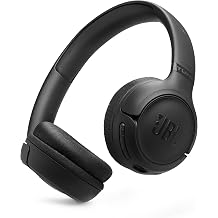 JBL Tune 530BT - Wireless on-Ear Bluetooth 6.0 Headphones with Powerful JBL Pure Bass Sound, 2 beamforming mics for Perfect Calls, Up to 76 Hours of Battery Life & Multi-Point Connection Black