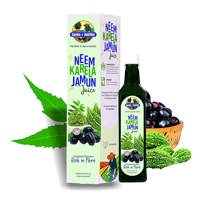 Buy GARDEN OF NUTRITION Herbal and Ayurvedic Neem Karela Jamun Juice