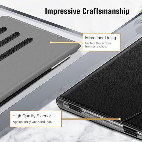 Miniatura 6 de Fintie - Funda para iPad de 987 gen de 10.2 pulgadas, protección para esquinas, soporte de visión multiangular, bolsillo, portalápiz, activación y