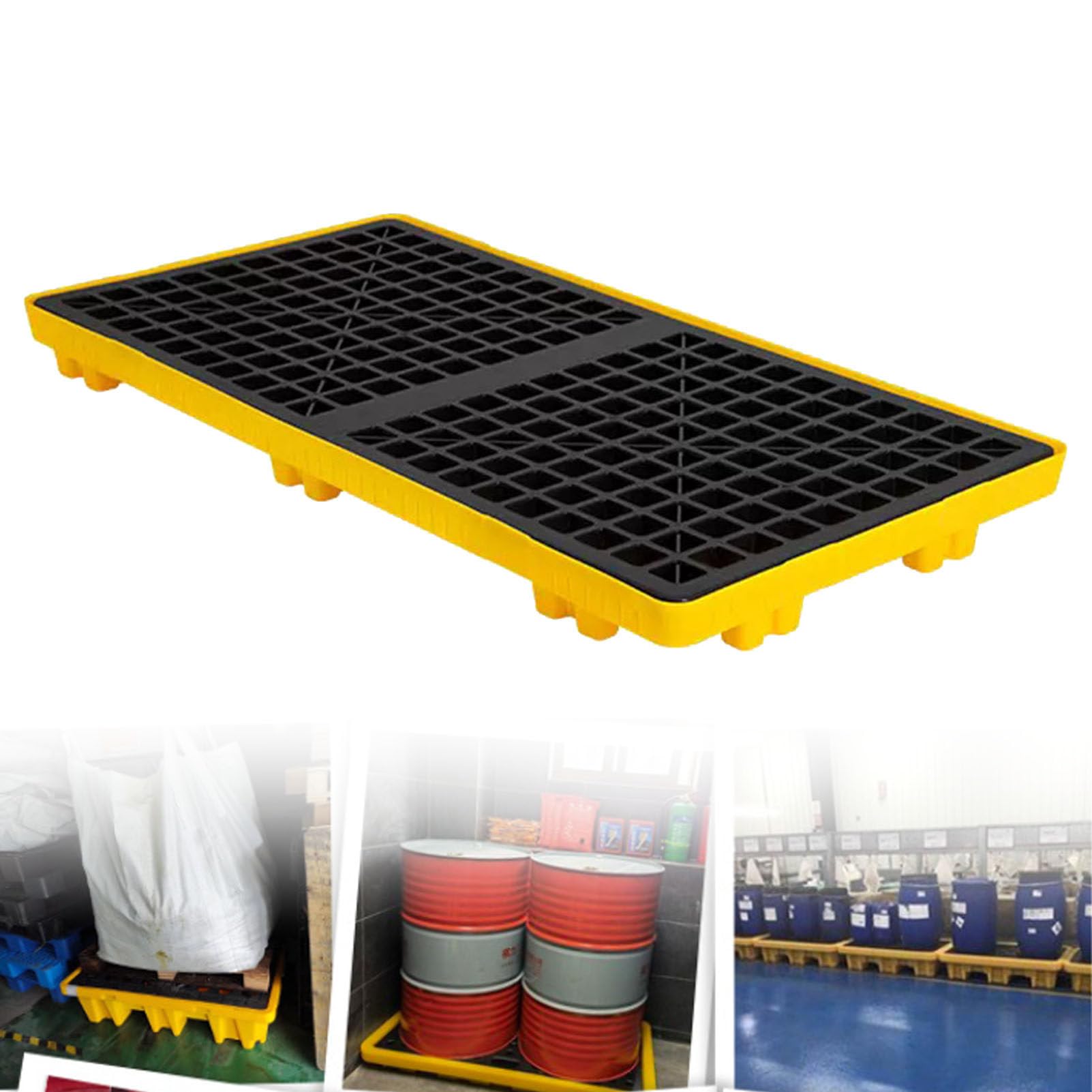Paleta de contención de derrames para solucionar goteos de hidrocarburos