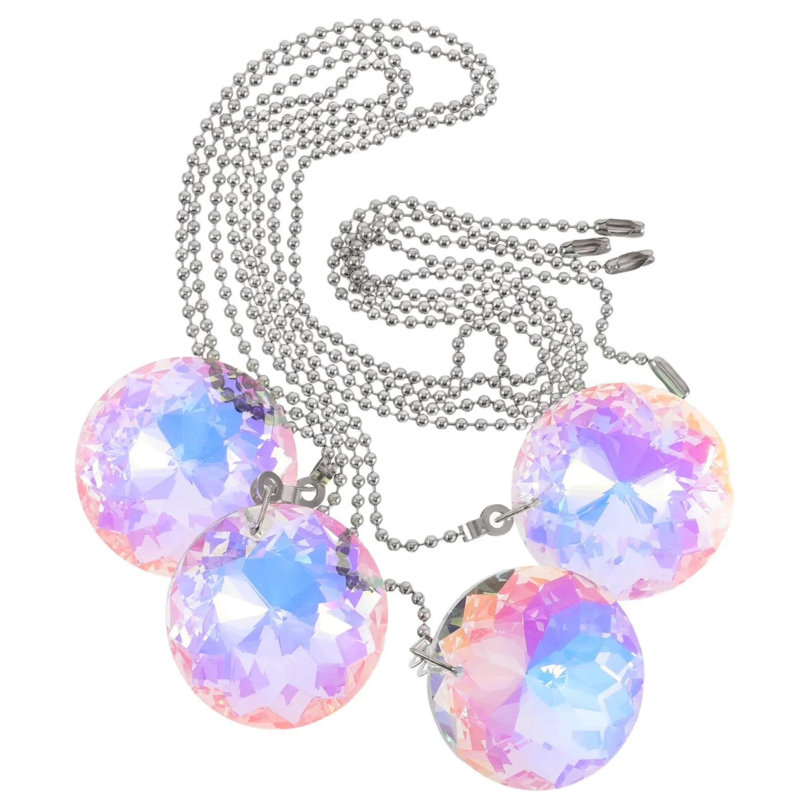 Quxetlryz One Color Light Pull Cord 4Pcs Crystal Ceiling Fan Pull Chains Decorative Extension Cord Elegant Water Drop Pendant Chain Ornaments Fans Light