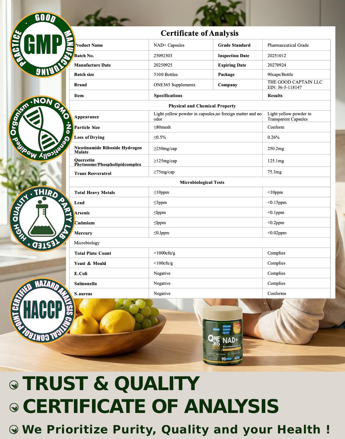 NAD+ Liposomal Supplement with Nicotinamide Riboside Resveratrol 90 Caps — Amazon image 6