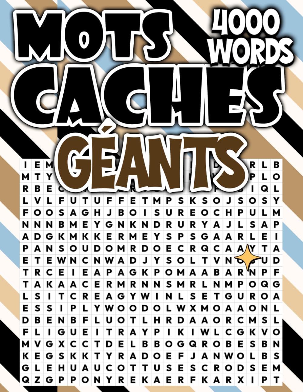 Mots Cachés Géants : 4000 Puzzles Gros Caractères pour des Heures de Plaisir