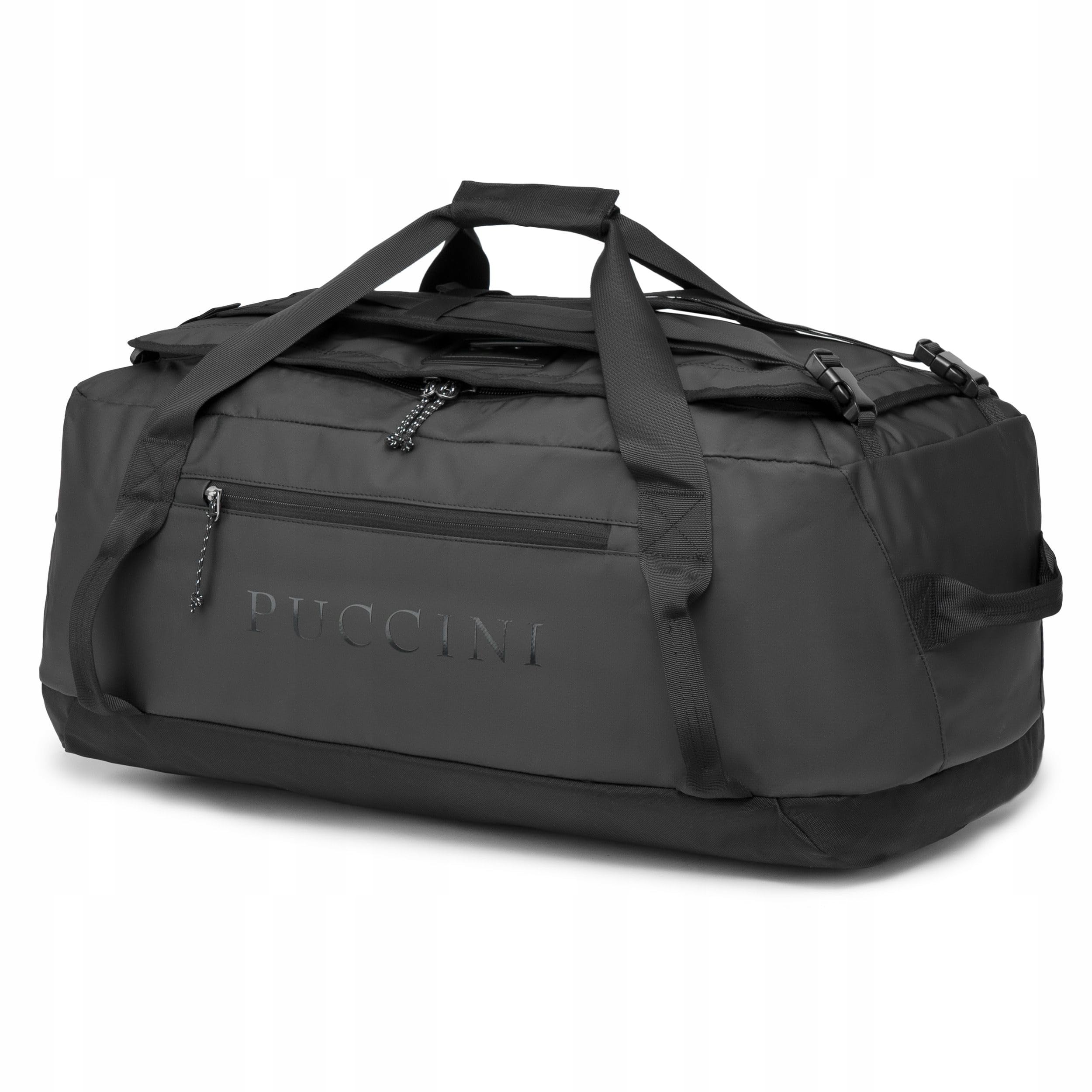 PUCCINI Torba Podróżna 2w1, Czarna, PVC, Sportowa, Plecak, 79.2L, 65x42x29cm