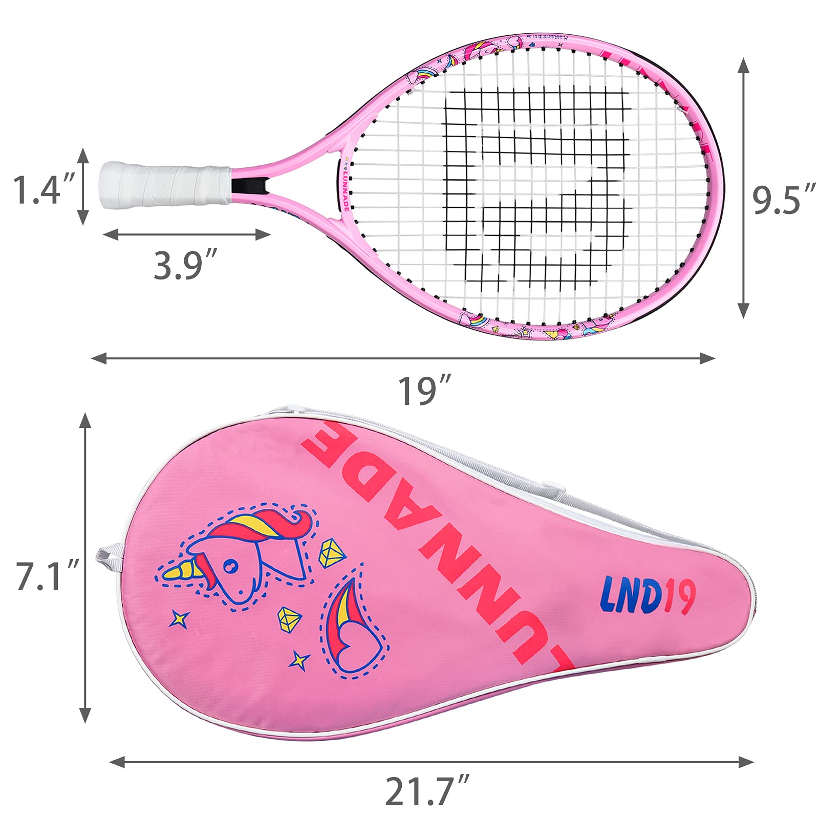 Amazon | LUNNADE テニスラケット 子供用 ジュニア 19/21/23/25インチ