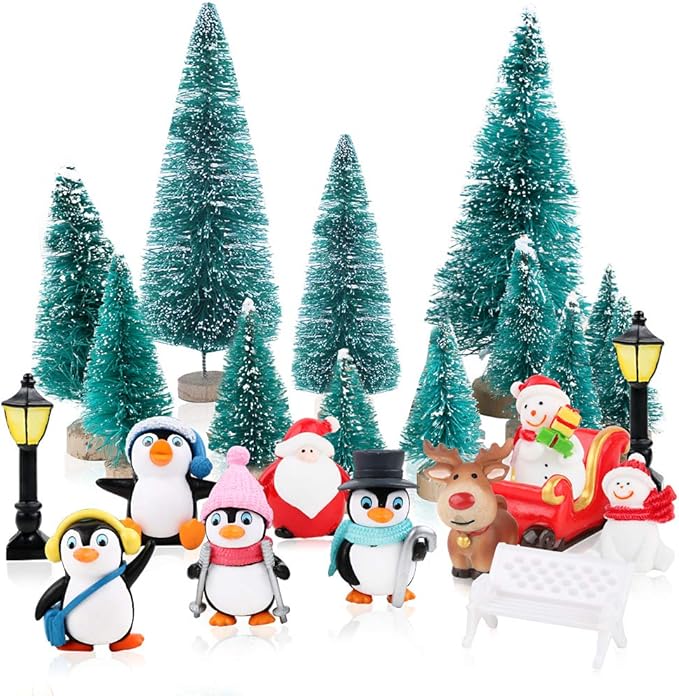 24pcs Christmas Miniature Ornaments Miniature Christmas Decorations