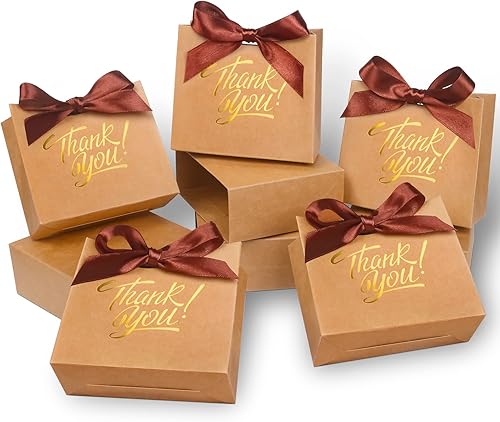 KPOSIYA Bolsas de Regalo Pequeñas, Paquete de 100 Bolsas Pequeñas de Agradecimiento 4.5x1.8x3.9 Pulgadas Bolsa de Favor de Fiesta Bolsa de Papel