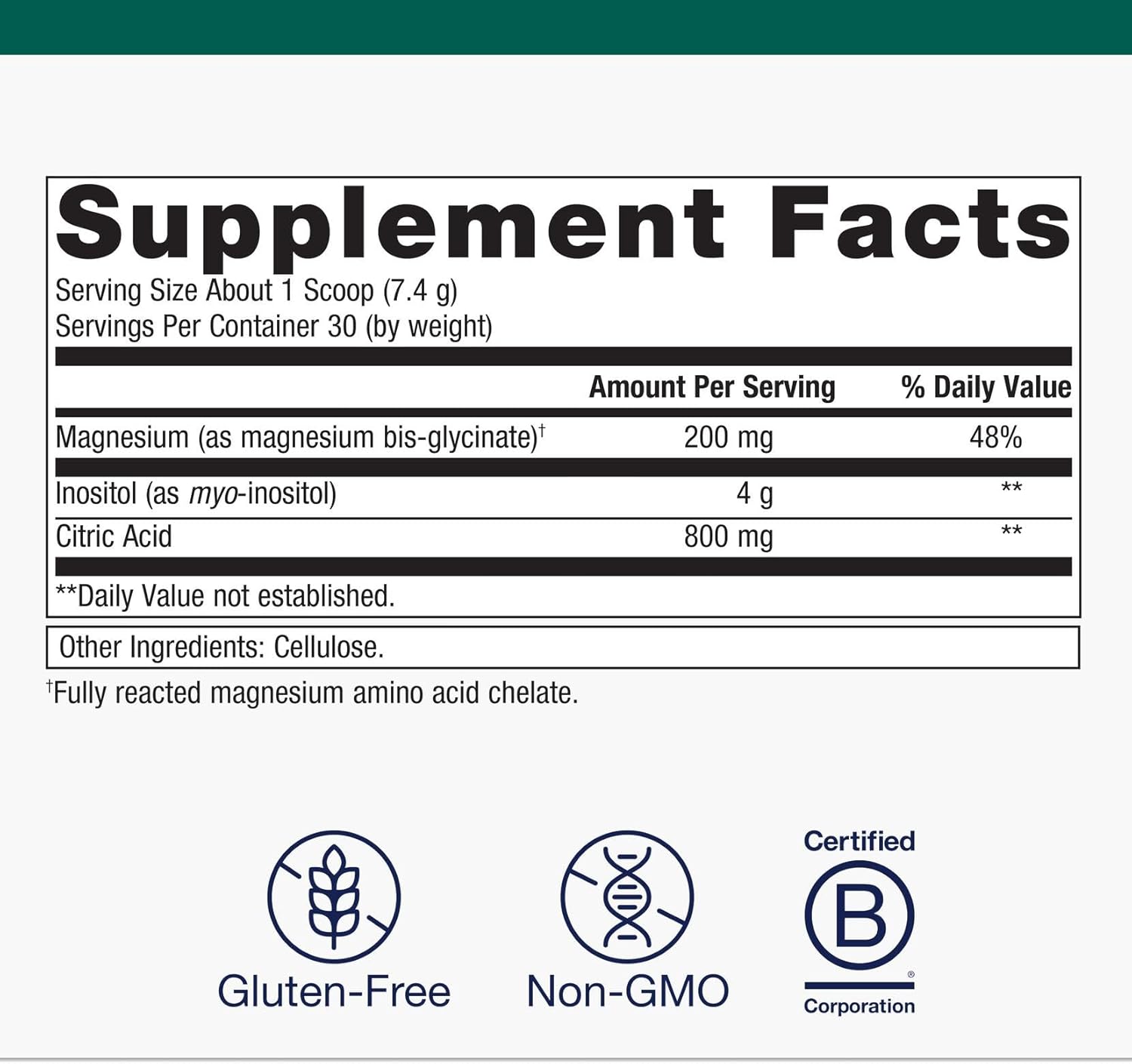 Metagenics Myo-Inositol Plus - Chelated Magnesium & Myo-Inositol for Nervous System, Stress, Sleep, and Mood- Non-GMO, Gluten-Free, Vegan - GMP Certified Facility - 30 Servings - Image 5