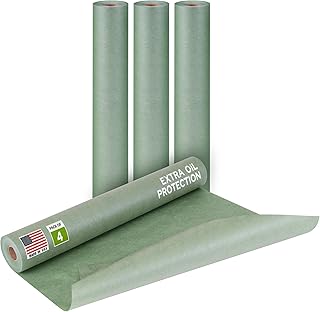 18" x 60 Yards (180 feet) Green Masking Paper with Extra Oil Protection for Automotive Painting Industries (Pack of 4) - Made in USA Masking Paper for Painting Cars, Protection from Splatter
