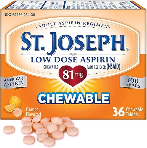 Miniatura 9 de St. Joseph Aspirina masticable naranja de 81 mg, 36 tabletas (paquete de 3)