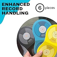 Vista 3 de 6 piezas antiestático para discos y manipuladores – Accesorios de tocadiscos con material de microfibra suave, protege contra arañazos y suciedad.