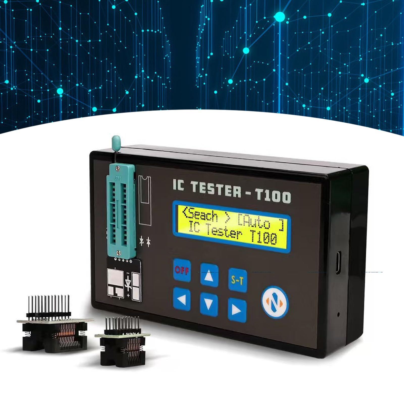 Tester per Circuiti Integrati Misuratore di Transistor IC Multifunzionale per Ingegneri Microelettronici ABS 2 unità