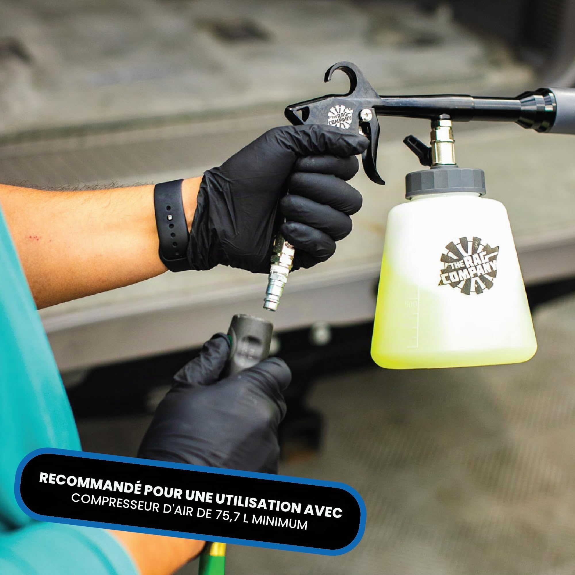 The Rag Company - Ultra Air Blaster Plus - Outil de Nettoyage pour Tissus d'ameublement - Noir