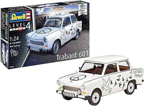 Revell 07713 Trabant 601S "Builder's Choice 1:24 Escala sin construir/sin pintar Kit de modelo de plástico