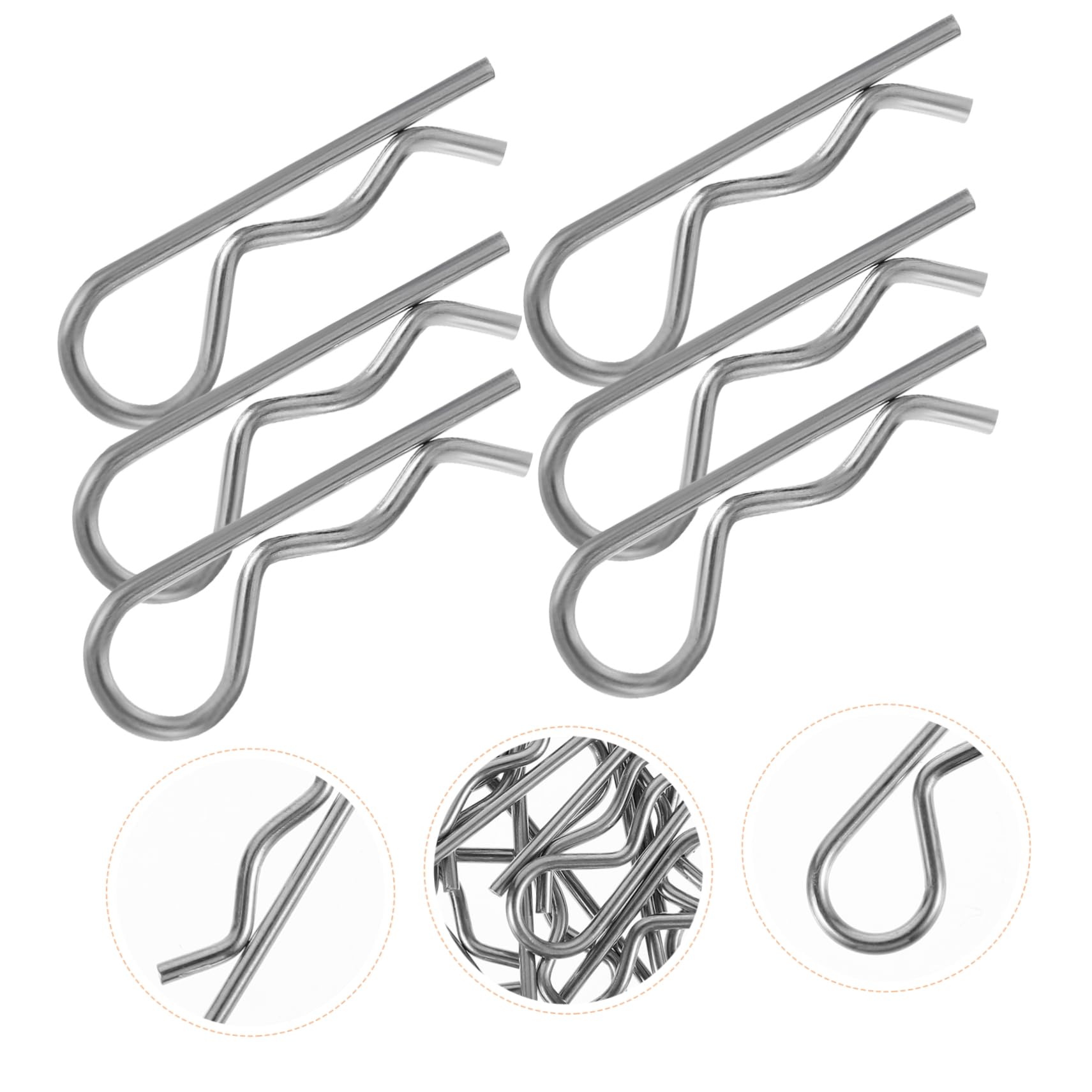 ARTIBETTER Hair Pin 20pcs Spring Steel pin Truck Tension Spring Fastener Spring pin Hook Heavy Duty Hitch Pins Clip Elasticity Pins for Hitch Hairpin Lawn Mower Heavy Holder Hitch Pin