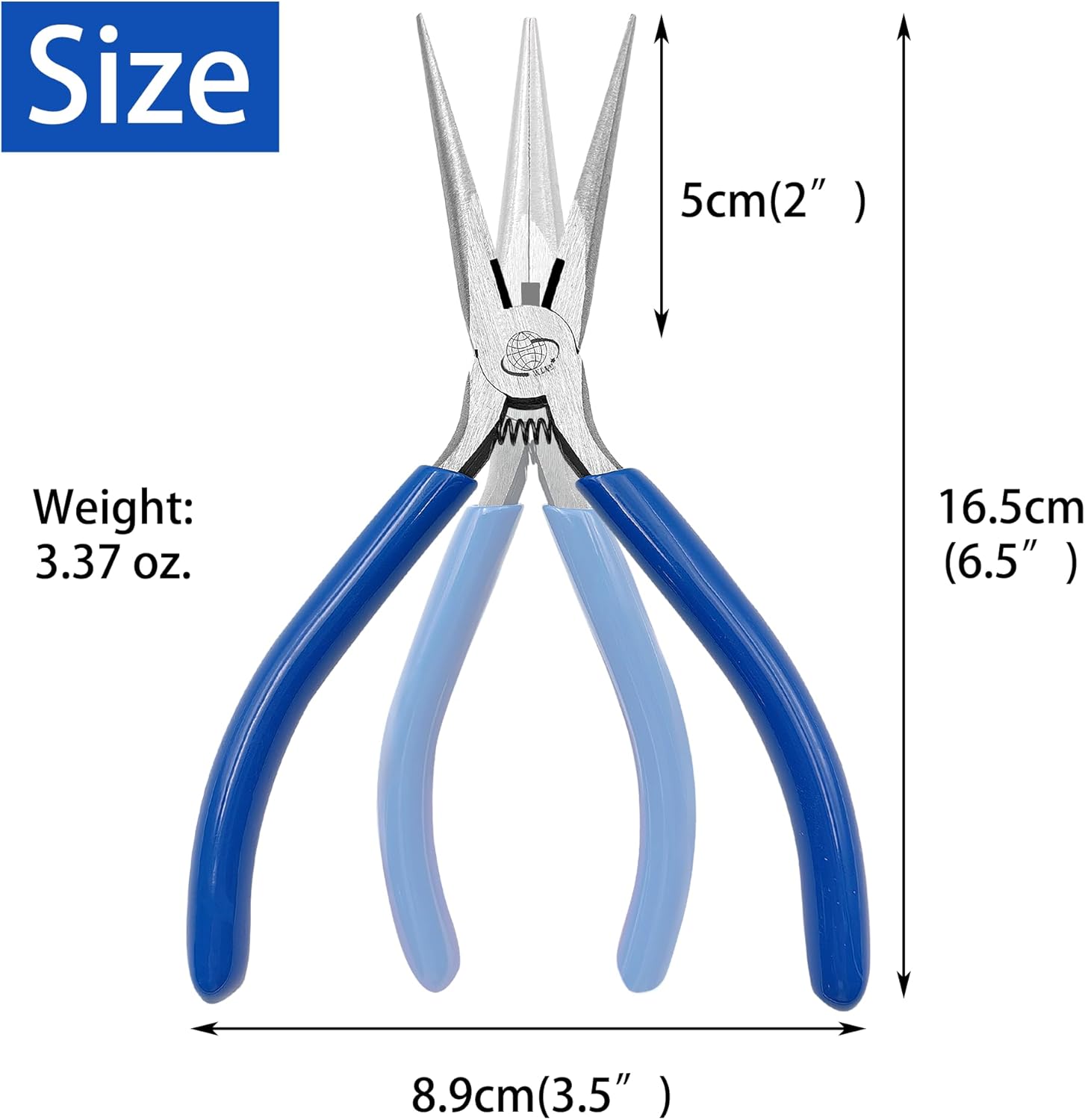 Needle Nose Pliers 6.5" - Long Nose Pliers with Wire Cutter for Jewelry Making, Electronics, Crafts