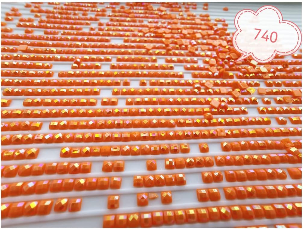 5D Shiny AB Square Drills AB Diamond Rhinestone for Diamond Painting Luxury 36 Colors (2000pcs)