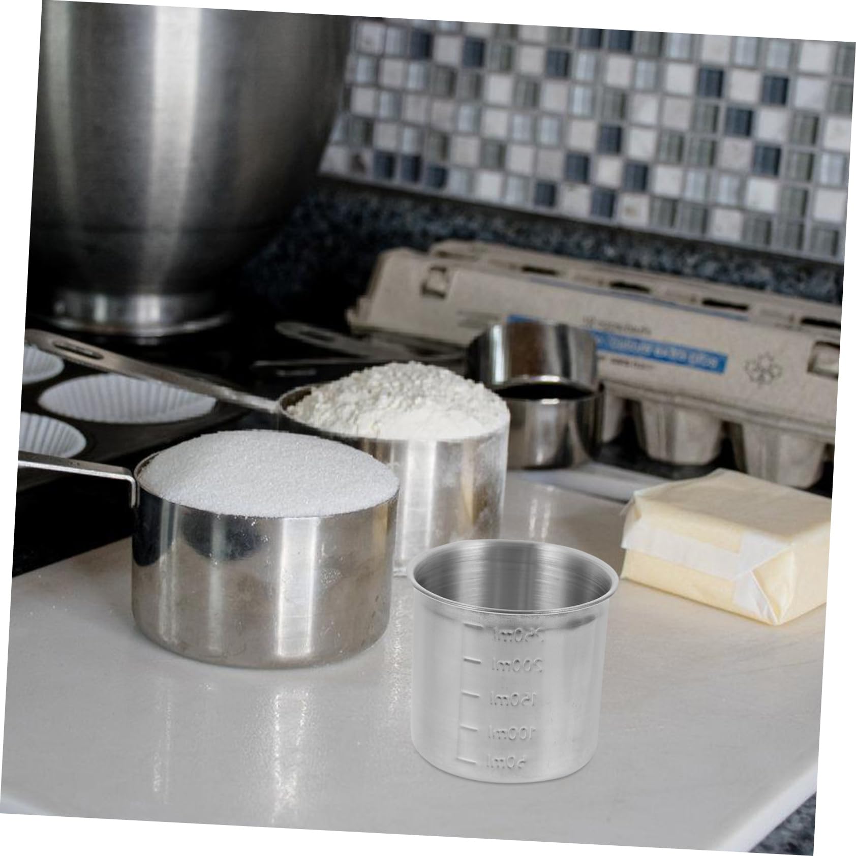 Alipis 3stücke Multifunktionaler Messbecher Aus Edelstahl Mit Für Küche Für Präzises Messen Von Zutaten Wie Reis Und Mehl Vielseitig Einsetzbar Für Backen Und Kochen