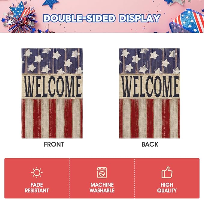 Bandera Patriótica AVOIN colorlife 12x18 Pulgadas Doble Cara miniatura 6