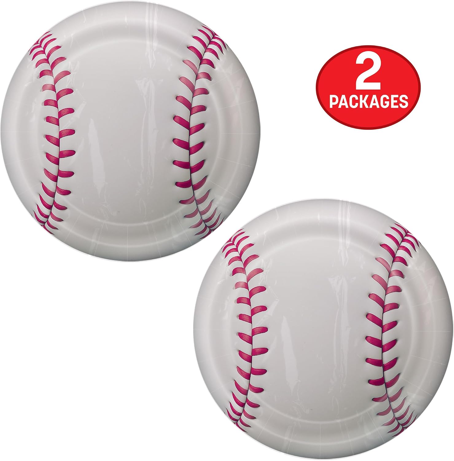 Beistle Baseball Paper Plates – 16 Pack, Sports-Themed Round Disposable Tableware with Realistic Baseball Design, Event Table Décor for Watch Parties, Team Celebrations & Athletic Displays, 9"