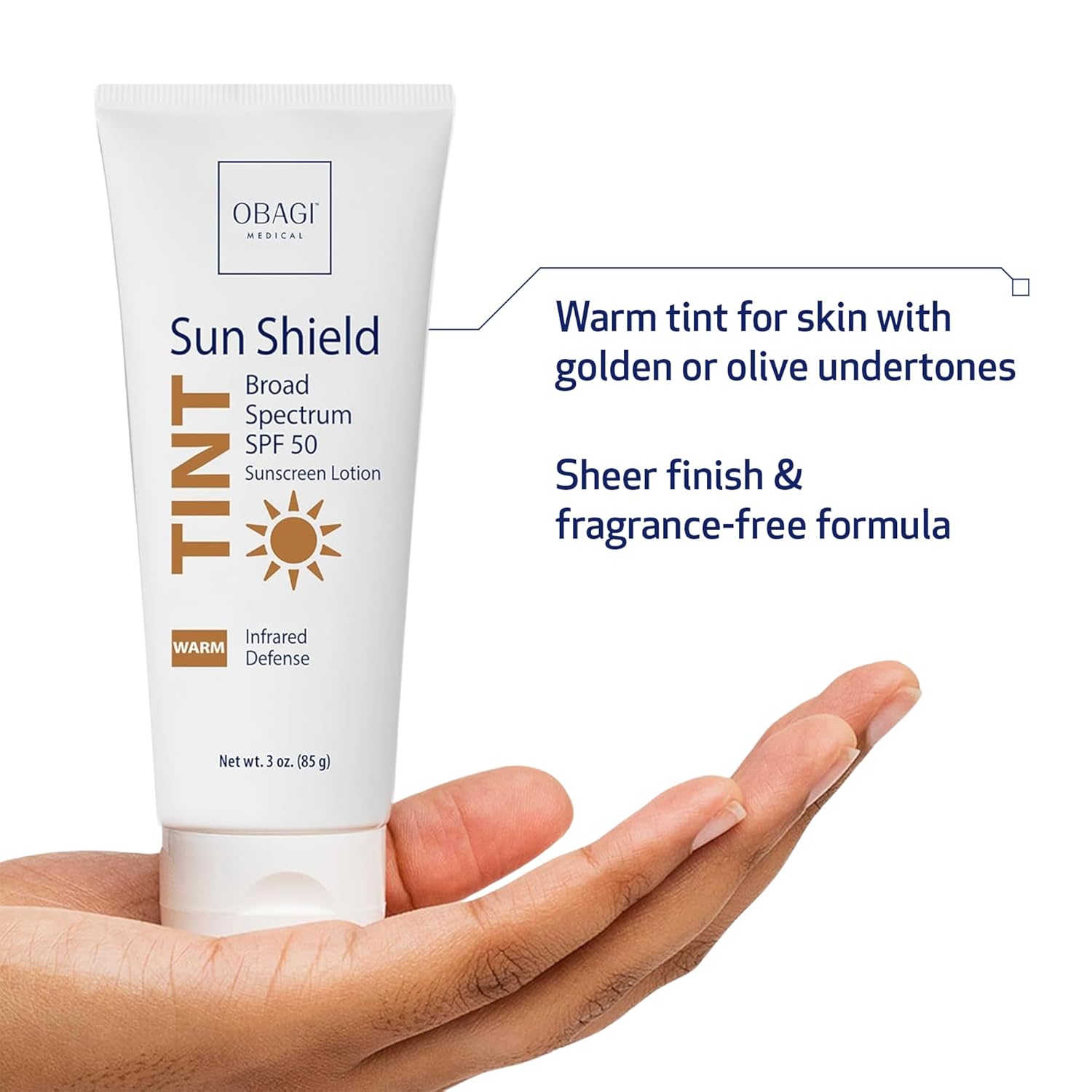 Obagi Sun Shield Tinted Sunscreen – Broad Spectrum SPF 50 Protection from the Sun