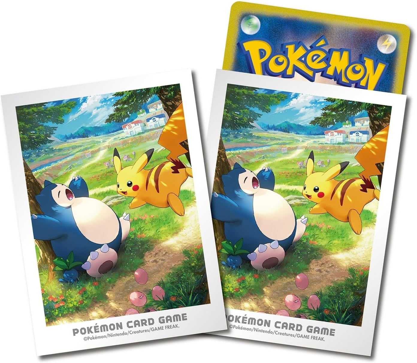 Snorlax & Pikachu – Adventures in Kanto - Pokemon Center Japan – Card Sleeves – Premium Deckshields