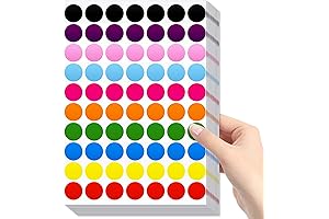 Assorted Color Stickers Dots for Kids and Adults: 910 pcs